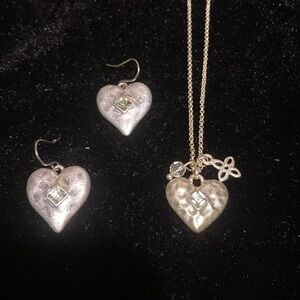 Heart necklaces and earrings set